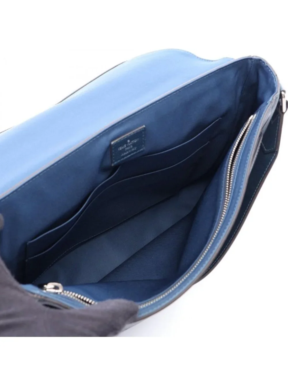 Louis Vuitton Shoulder Bag Roman MM Blue Marine Leather